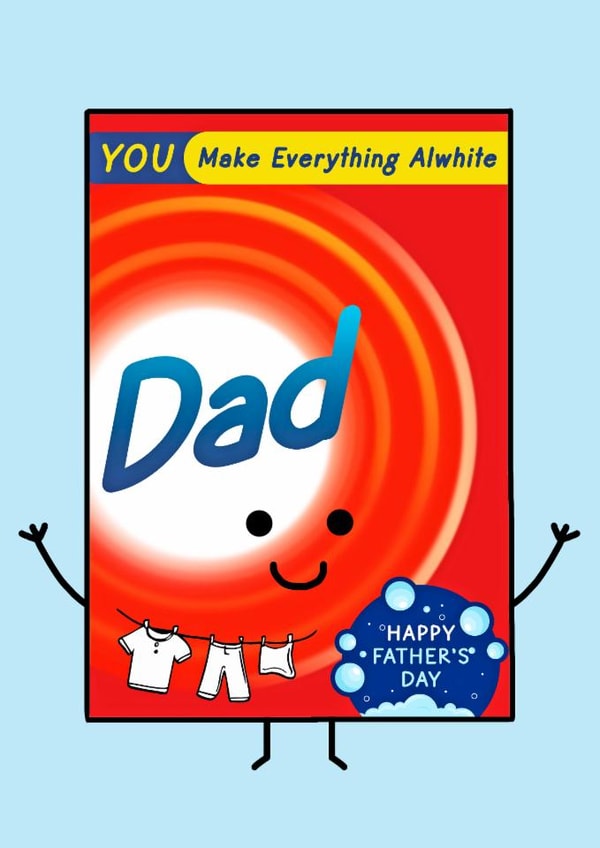Cute Father's Day Card - Daz Washing Detergent created by Of Life & Lemons Ltd.