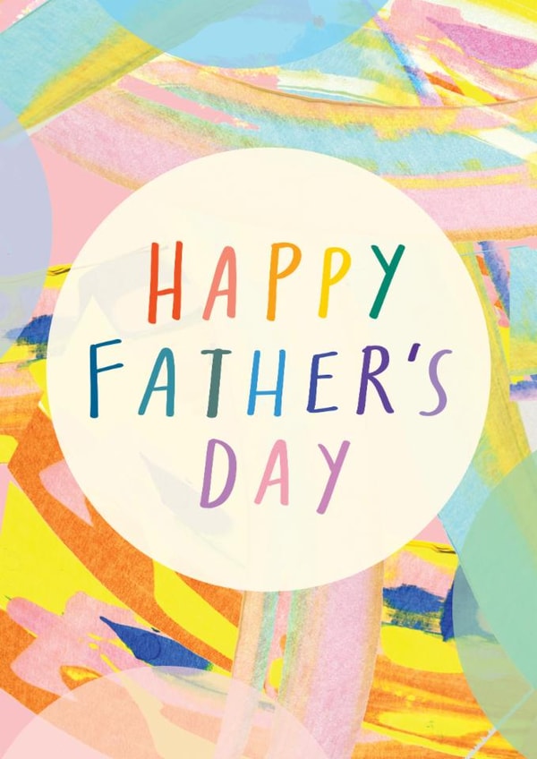 Classic Father's Day Card - Abstract Paint created by Katt Jones