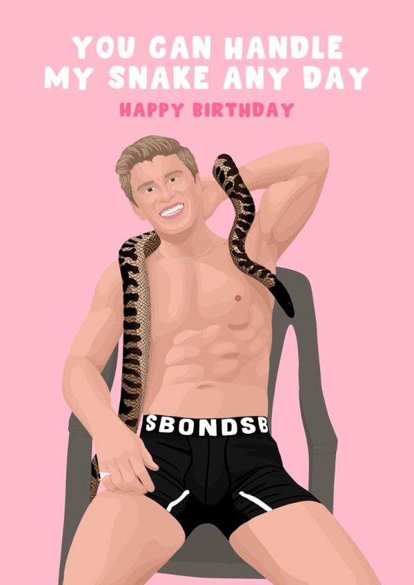 Cheeky Birthday Card - For Her - Bonds - Rob Irwin created by Pink Peach Cards