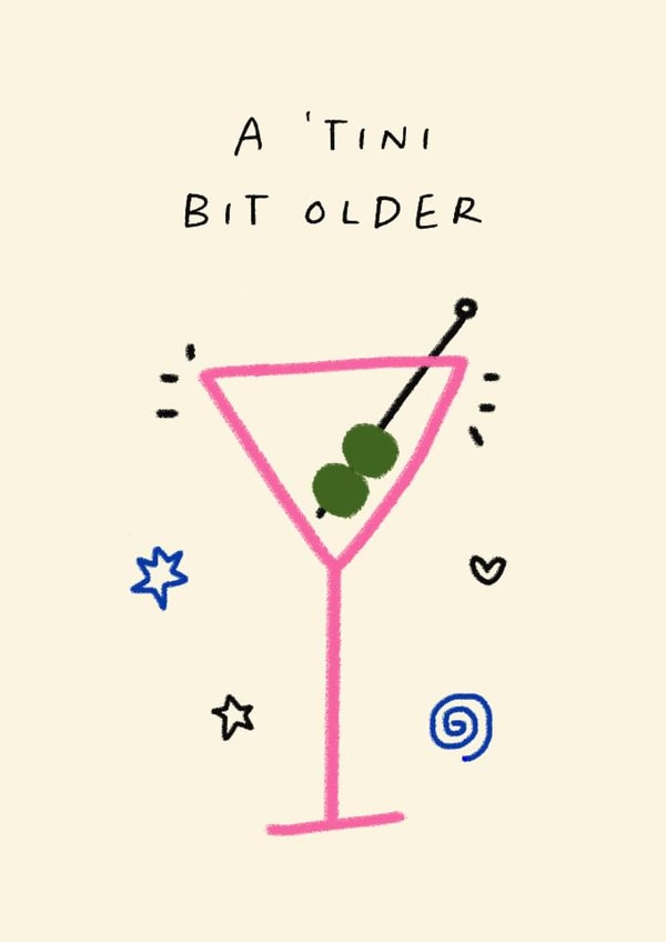 Arty Birthday Card - For Her - Martini created by HollieGraphik