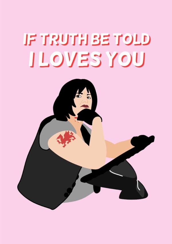 GAVINA DN STACEY VANESS NESSA I LOVES YOU CARD Funny Hunny created by Funny Hunny