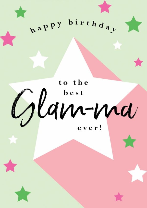 Classic Birthday Card - Best Glam-ma Ever created by Michelle Fiedler Design