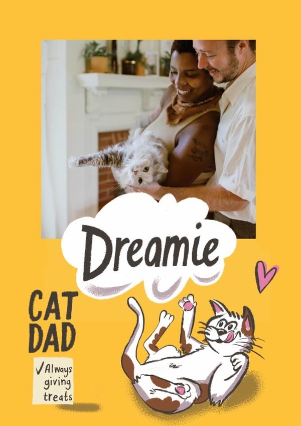 Cute Father's Day Card - From The Cat - Dreamies created by @AimeeStevens.Design
