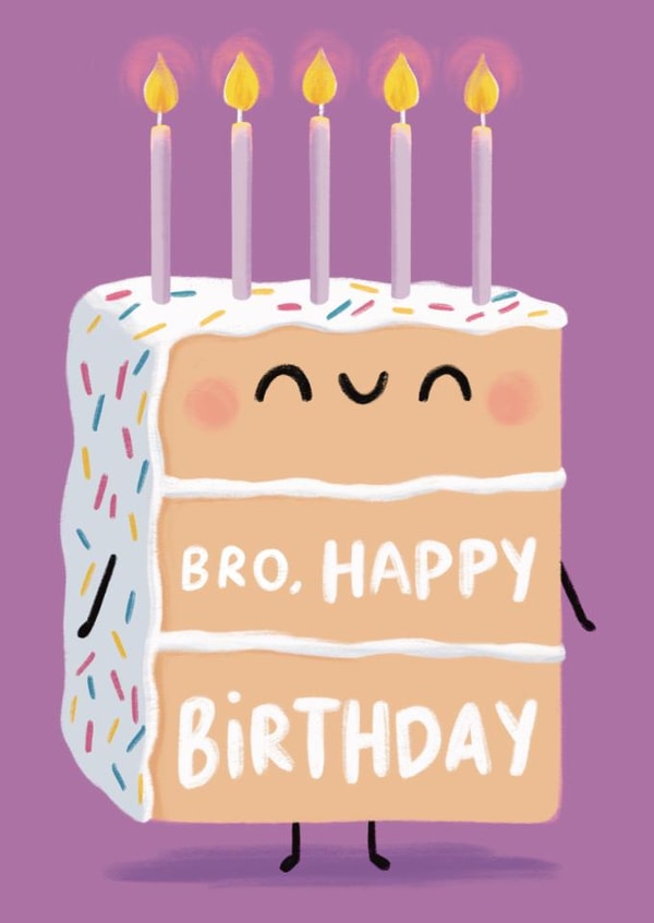 Cute Birthday Card - For Brother - Jellycat Cake created by Sophie Kent Illustration