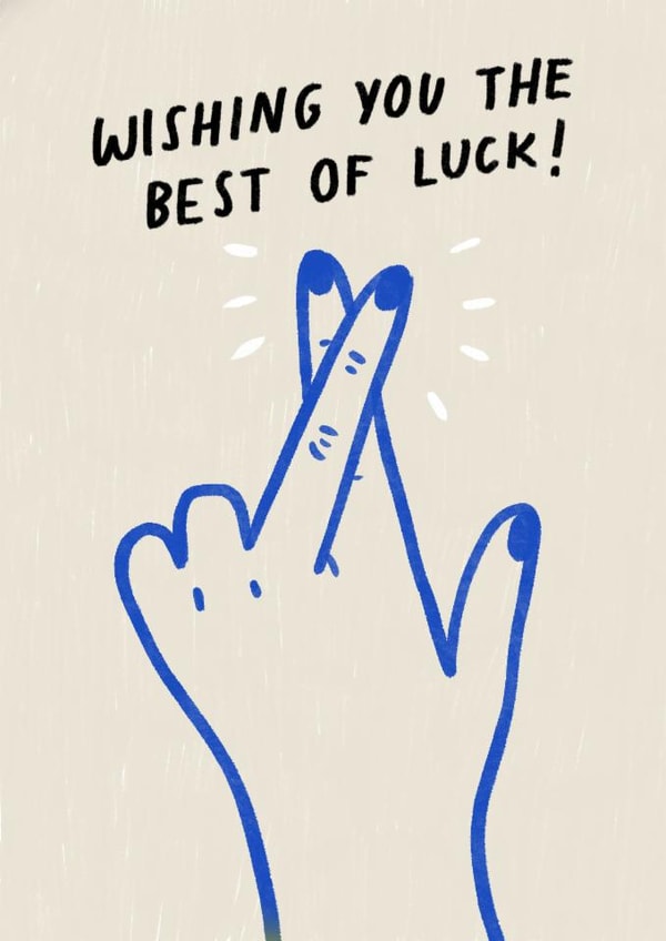 Cute Good Luck Card - Fingers Crossed created by studionough