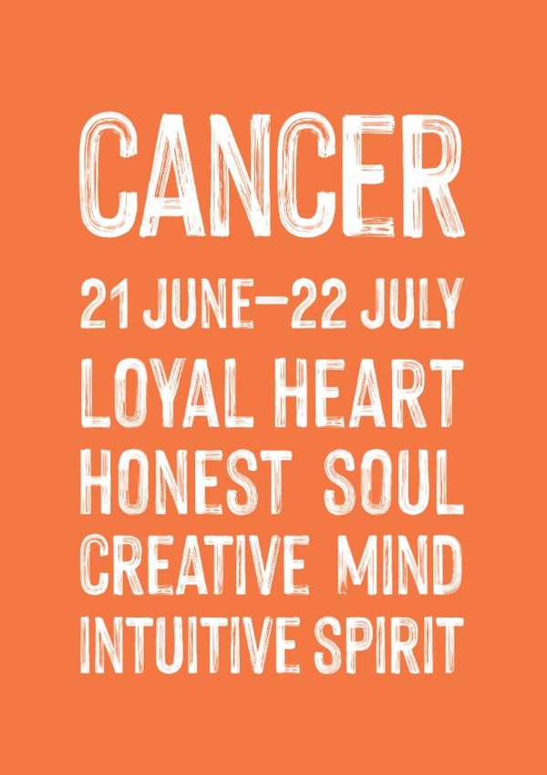 Classic Birthday Card - Cancer created by Studio 9