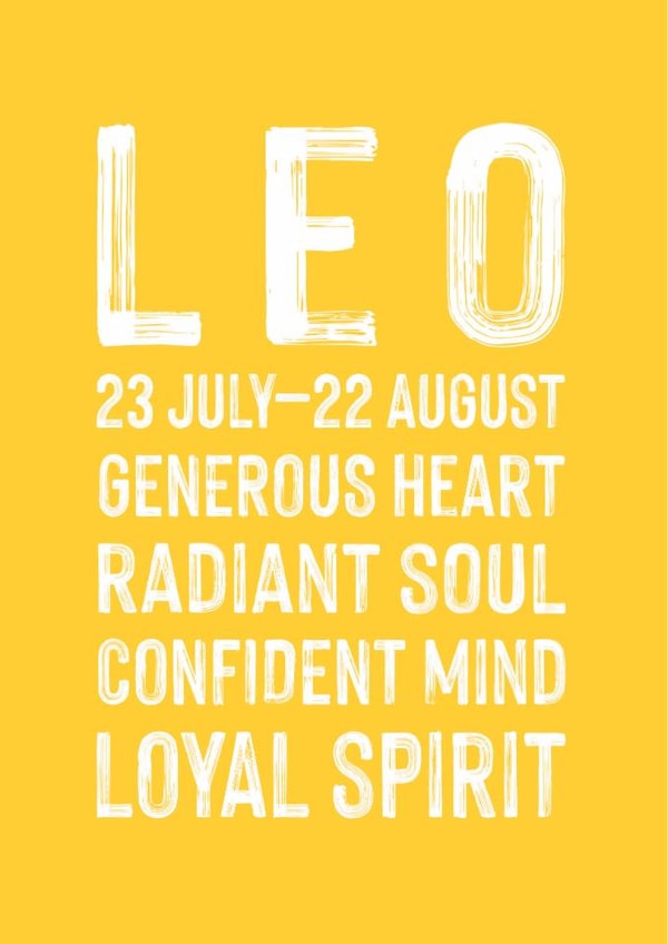 Classic Birthday Card - Leo created by Studio 9