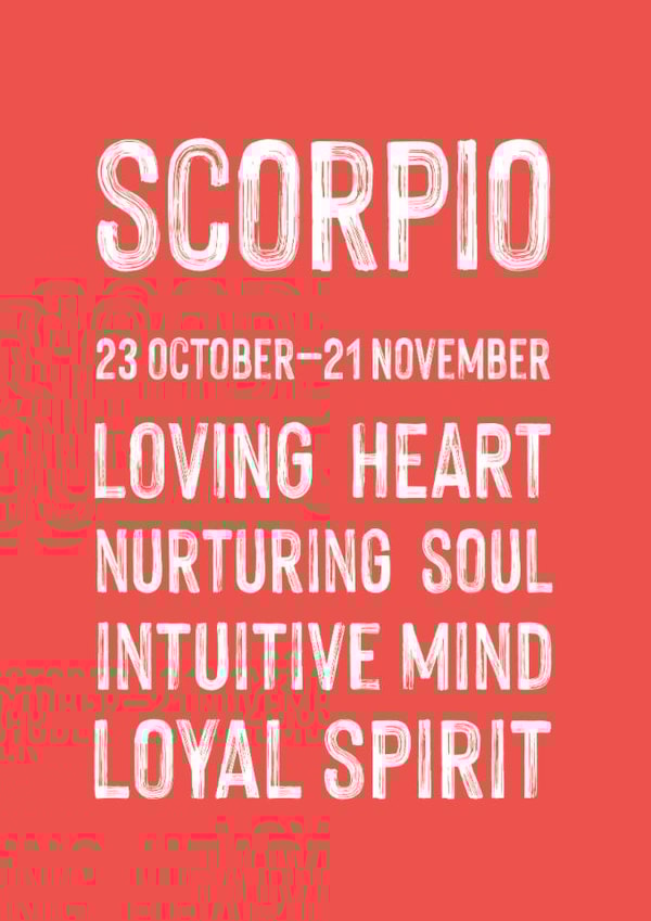 Classic Birthday Card - Scorpio created by Studio 9