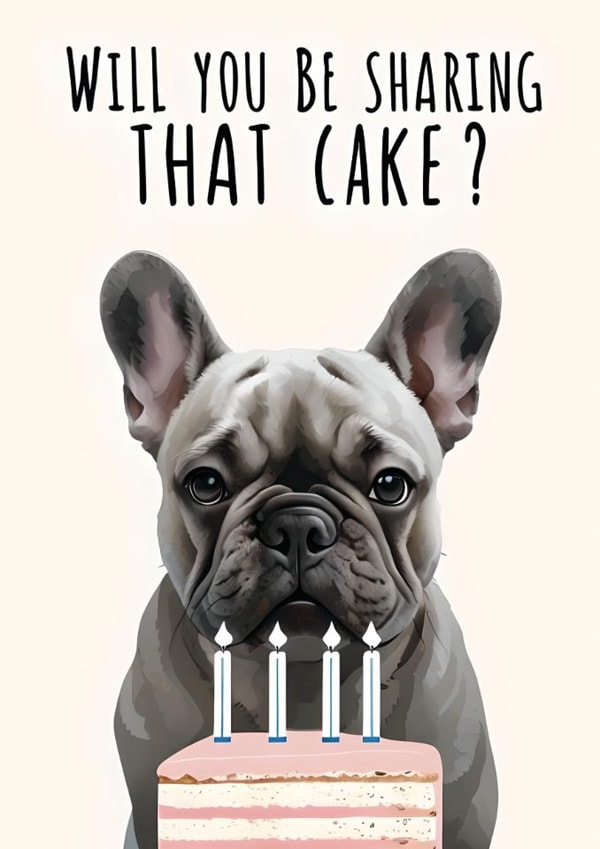 Cute Frenchie Birthday Card created by Rebel & Wild
