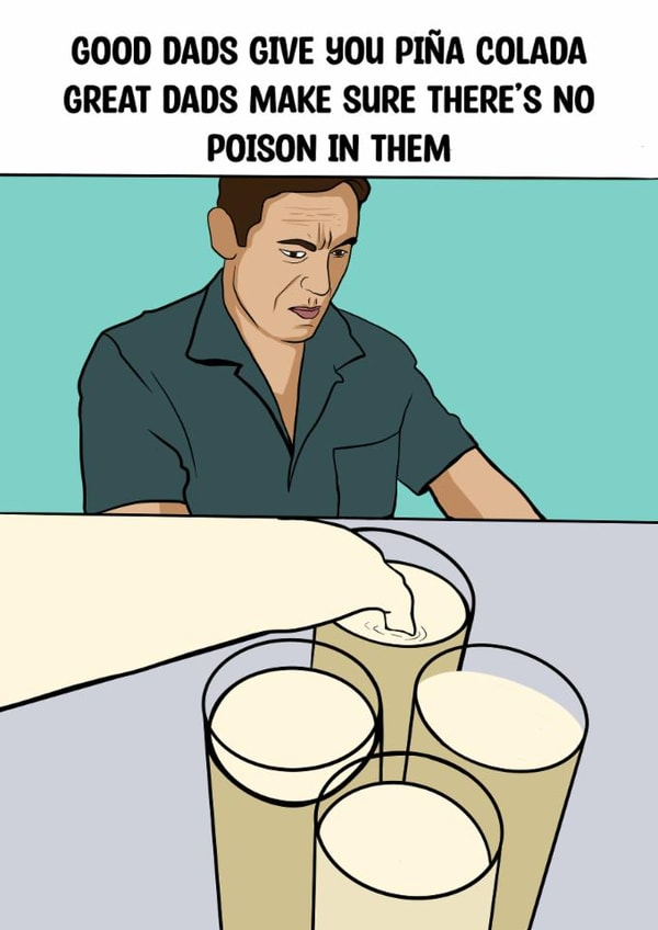 Funny Father's Day Card - White Lotus - Good Dads created by Doublea