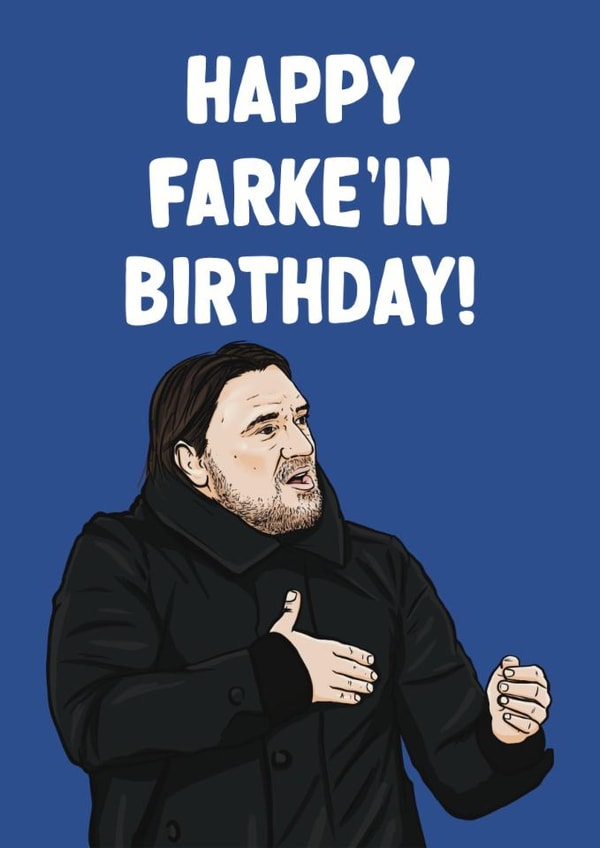 Leeds United Birthday Card - Daniel Farke - Football created by ZB CREATIVE