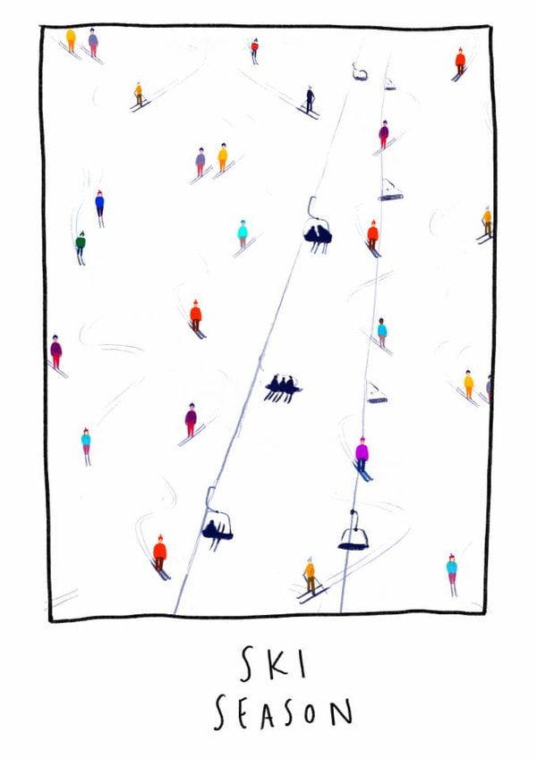 Ski Season! created by Becca Hall illustration