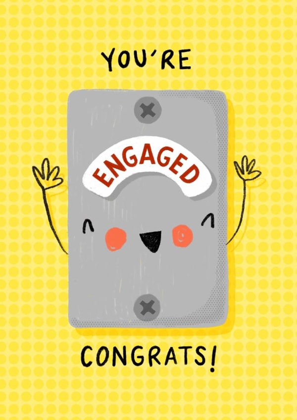 Cute Engagement Card - Toilet Lock created by Nicola Watson