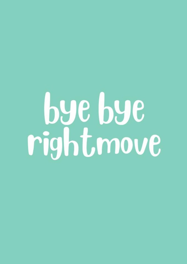 Fun New Home Card - Bye Bye Rightmove created by Amy (Hedgecards)