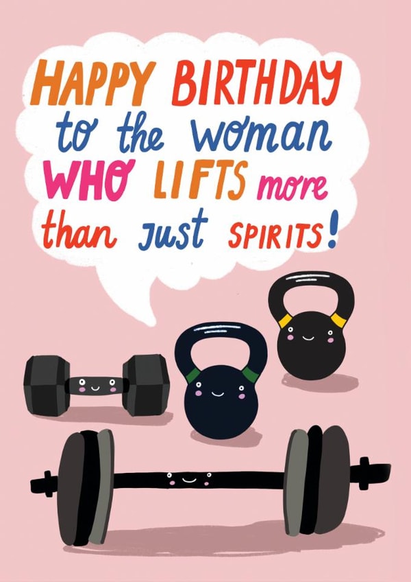 Fun Birthday Card - For Her - Weights created by Forever Funny