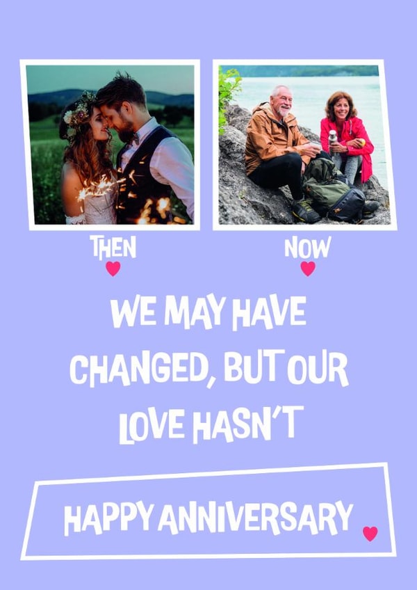 Classic Anniversary Card - Then And Now created by size3art