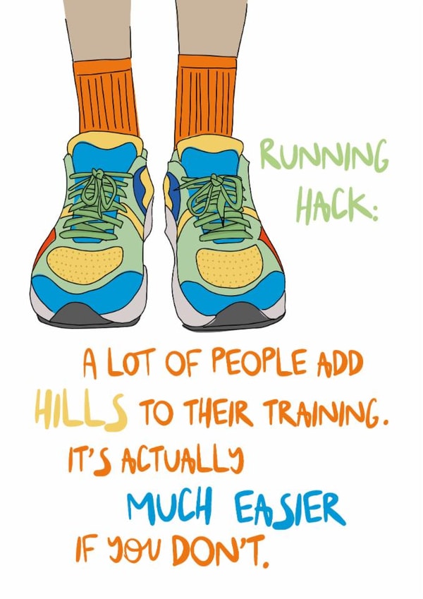 Humorous running themed card for a friend or significant other created by Dandelion Stationery