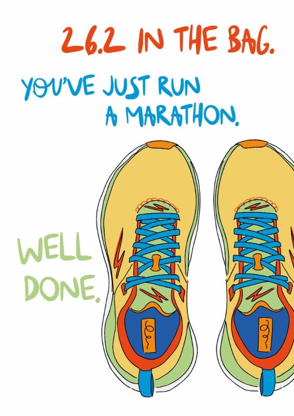 Classic Congratulations Card - Marathon - 26.2 Miles In The Bag created by Dandelion Stationery