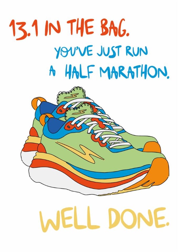 Classic Congratulations Card - Half Marathon - 13.1 Miles In The Bag created by Dandelion Stationery