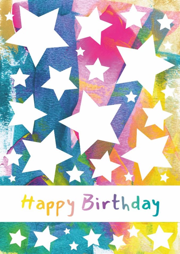 Classic Birthday Card - Abstract Stars created by size3art