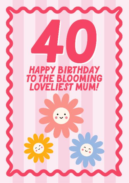 Loveliest mum 40th card card