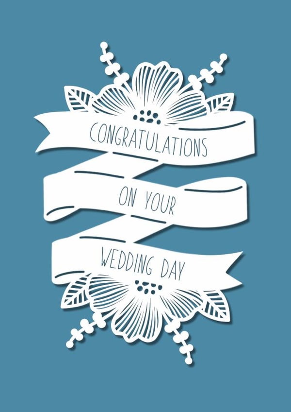 Pretty Wedding Card - Papercut Florals created by Alfie and Archie Crafts
