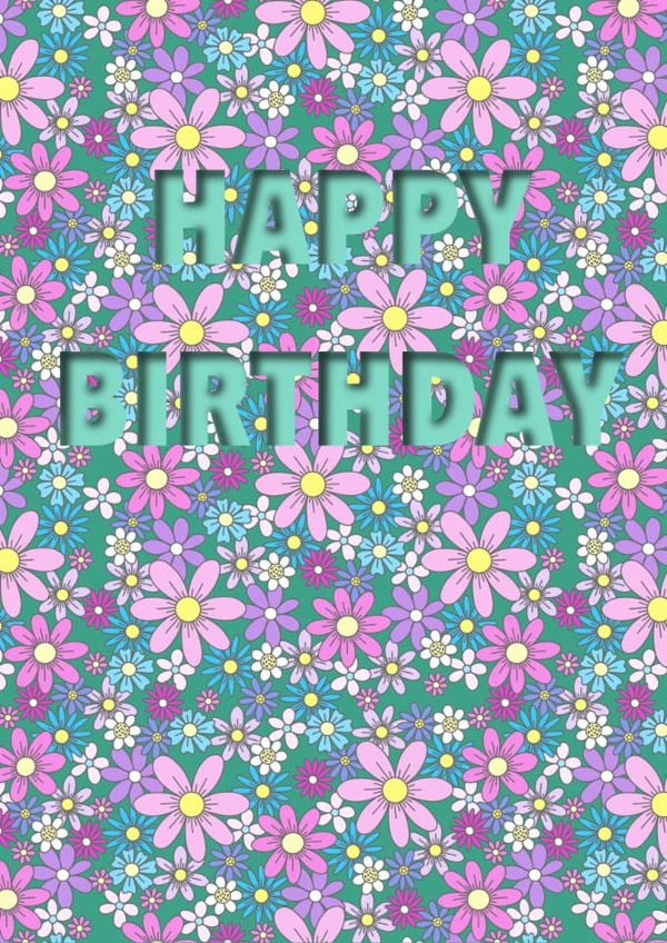 Pretty paper cut inspired birthday card for her created by Alfie and Archie Crafts