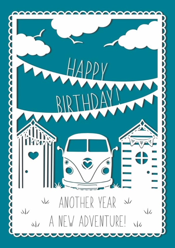 Classic Birthday Card - Beach Camping created by Alfie and Archie Crafts