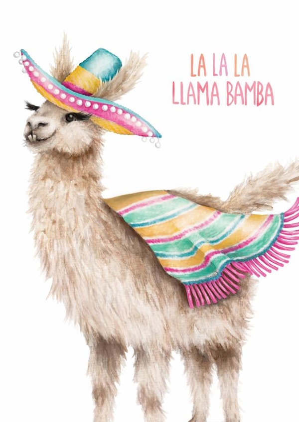 Fun Birthday/Just Because Card - Llama - Llama Bamba created by Citrus Bunn