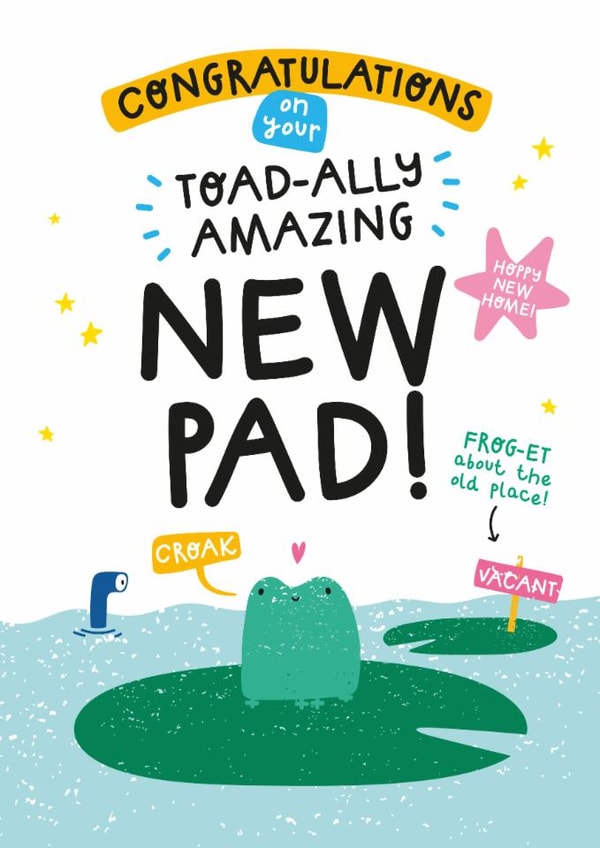 Cute New Home Card - Toad - New Pad created by Twisted Haggis