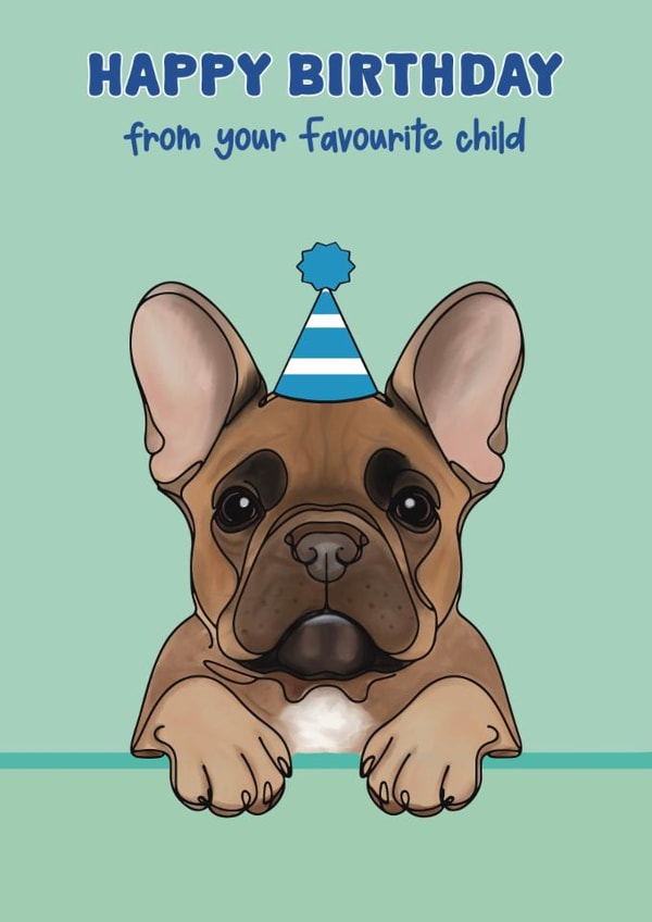French Bulldog Birthday Card - Fur Baby created by Choo Choo 