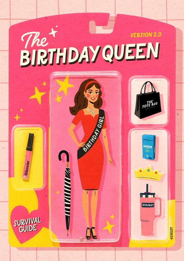 Funny Birthday Card - AI Action Doll - Survival Kit created by Mrs Best Paper Co.