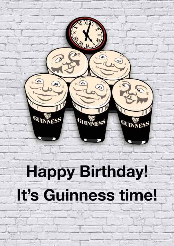 Classic Birthday Card - Guinness - Guinness Time created by Paul Jones