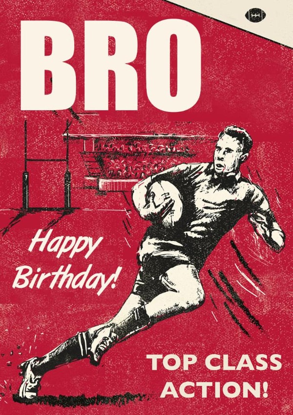 Fun Birthday Card - For Brother - Rugby created by Rocket68