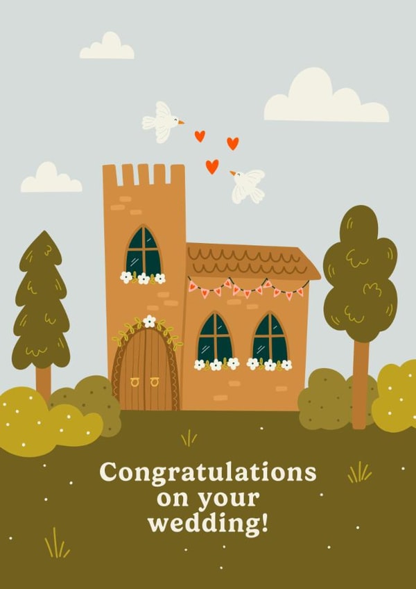 Cute Wedding Card - Church created by Abbie Imagine