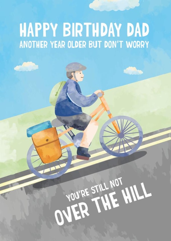Fun Birthday Card - For Dad - Cycling created by Mythokell