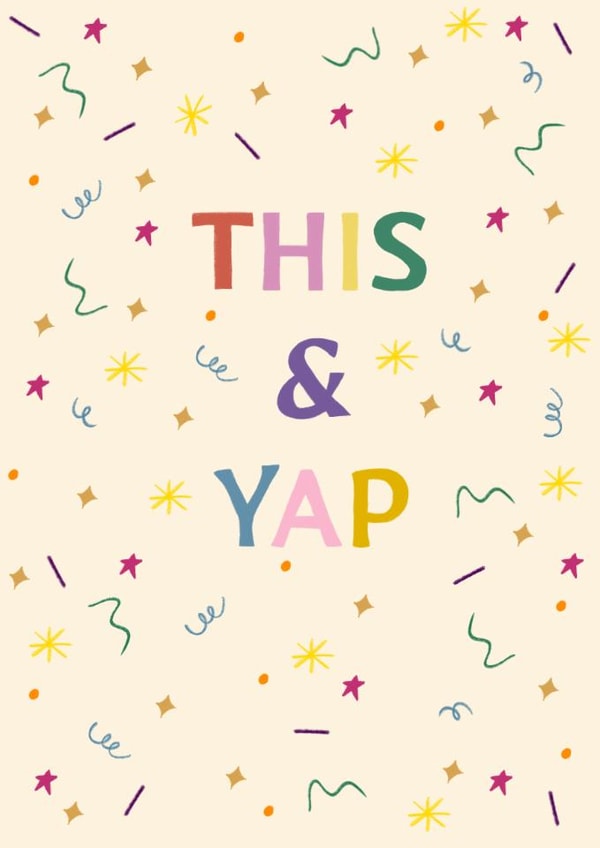 Cute card for friends and loved ones - This & Yap - Celebrate, Chat and Gossip created by withn