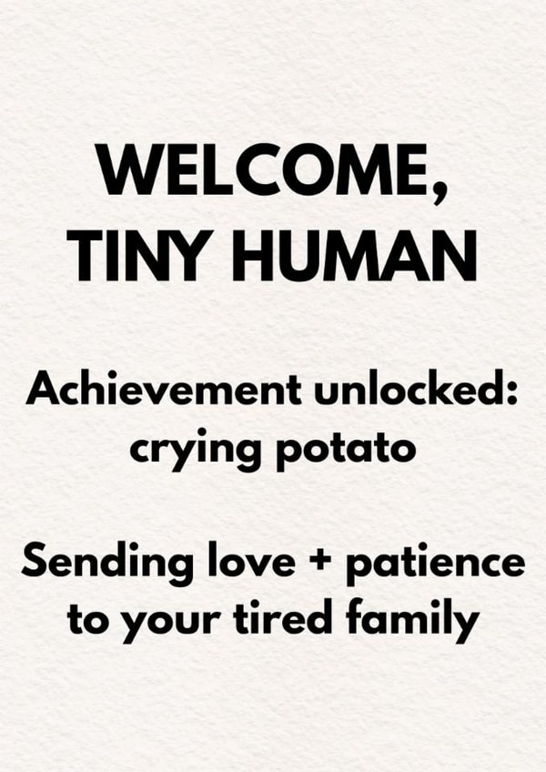 New Baby Card – For Parents Who Are Already Exhausted created by Matthew Curry