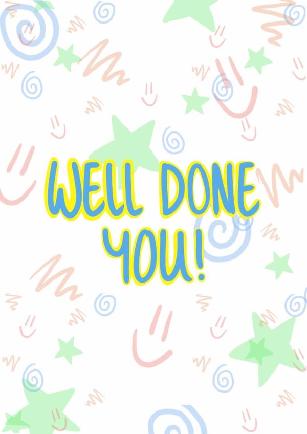 Fun well done card for kids and students 
- passing exams - driving tests created by CC Creative