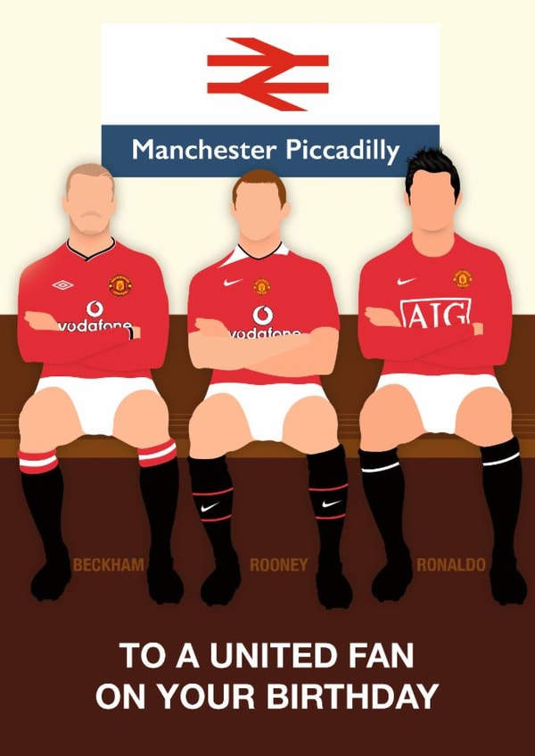 Man United Football Birthday Card - United Fan - Legends created by Paul Jones