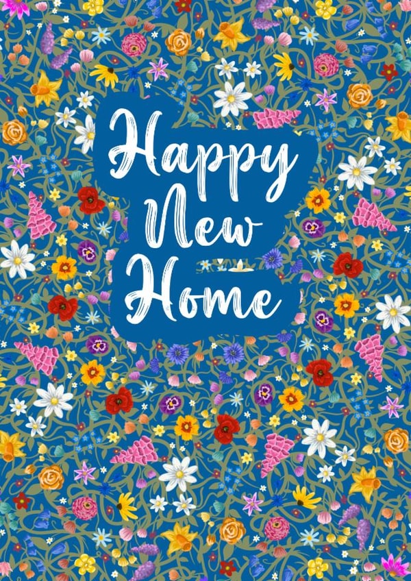Happy New Home- Wildflower design- Cottagecore created by Jen James