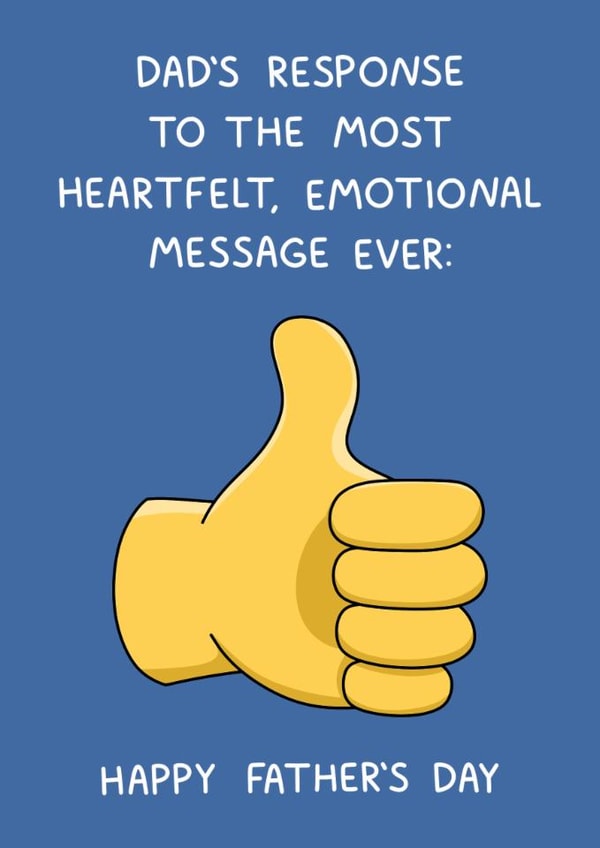 Cheeky Father's Day Card - Dad's Response To Everything - Thumbs Up created by YAWN DESIGNS