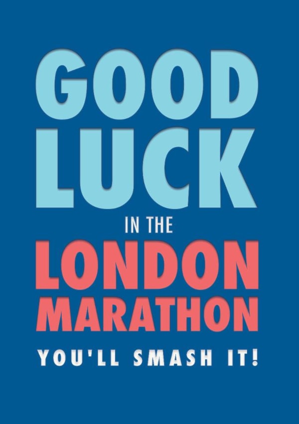Classic Good Luck Card - Good Luck - London Marathon created by Rebecca Prinn
