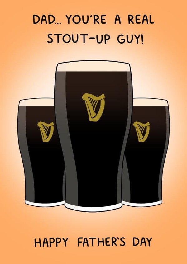 Punny Father's Day Card - Stout - Guinness created by YAWN DESIGNS