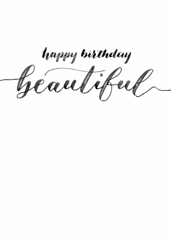 Classic Birthday Card - For Her - Happy Birthday Beautiful created by Rebecca Prinn