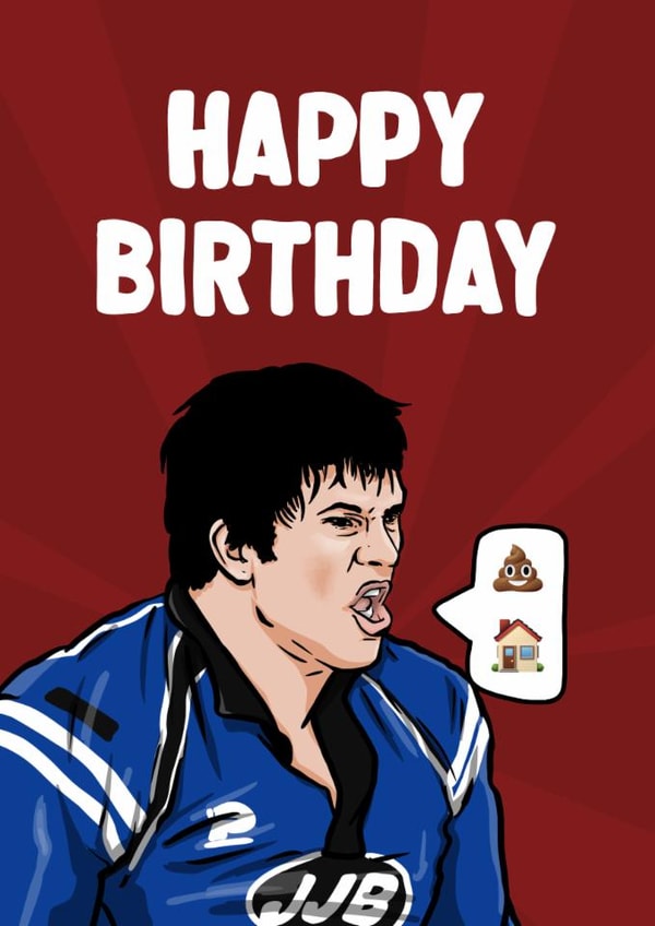 Wigan Warriors Birthday Card - Andy Farrell - Emojis created by ZB CREATIVE