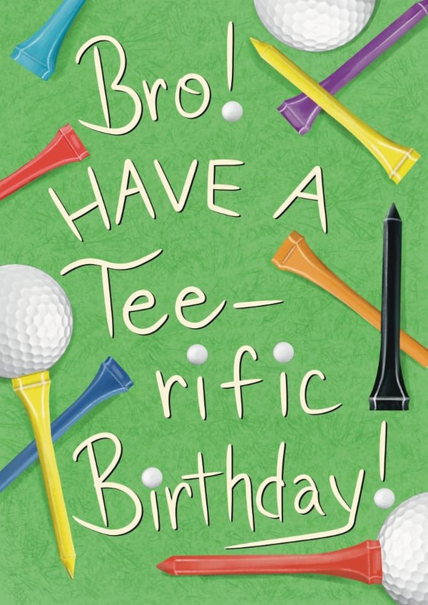 Classic Birthday Card - For Brother - Golf created by Big Heart Designs