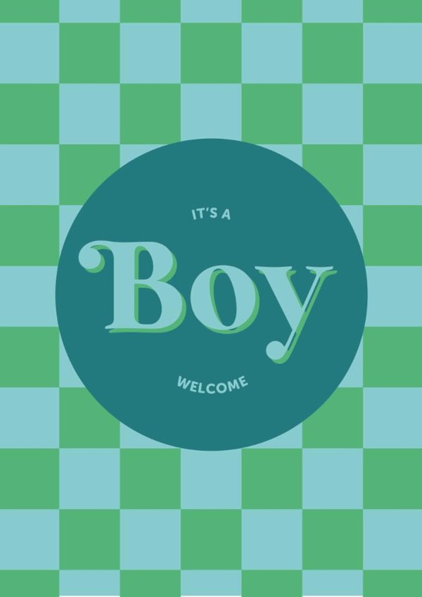 It's a boy welcome new baby card created by Holmes Design Co.