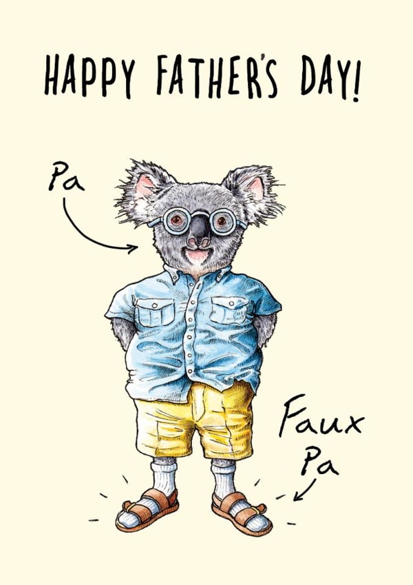 Punny Father's Day Card - Koala - Dad Fashion created by Bewilderbeest