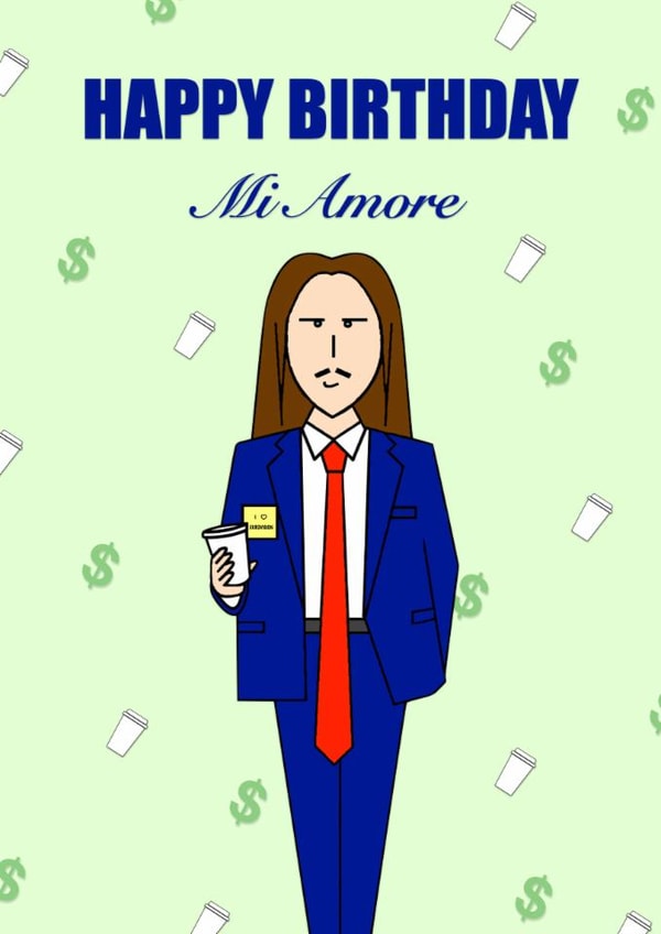 Tommy Cash - Eurovision 2025 (Estonia) - Espresso Macchiato - Birthday Card created by Anastazia